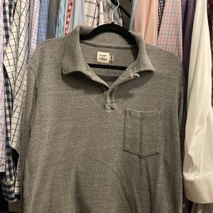 Flint and Tinder Grey Long-sleeved cotton weave shirt, size medium